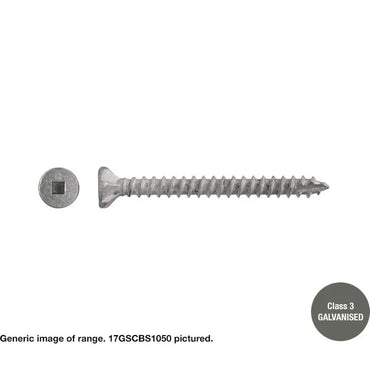 Macsim Type 17 Square Drive Galvanised decking screws - gauge x length x box quantity