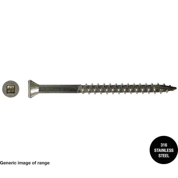 Type 17 Trim Head Square Drive Decking Screw Box of 1000 - Various Sizes and Materials