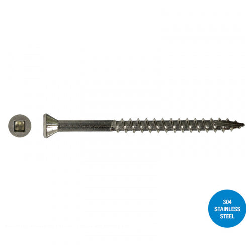 Macsim Type 17 TRIM Head Decking Screws (Square Drive) 304 Stainless Steel - Various Sizes and Quantities