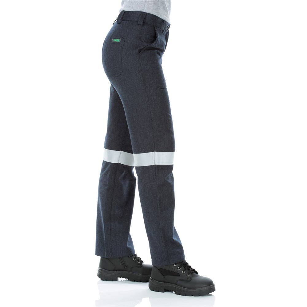 Womens FLAREX RIPSTOP PPE2 FR Inherent 197gsm Taped Navy Work Pants - Various Sizes