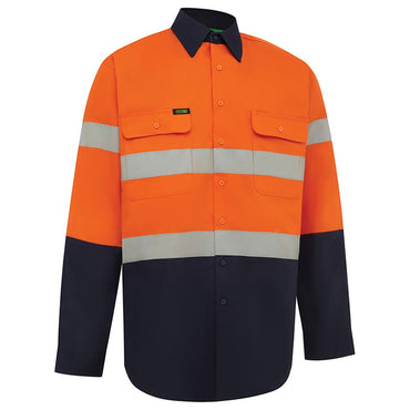 Hi Vis 2 Tone Regular Weight Taped Shirt - 3 Colour Options in Various Sizes