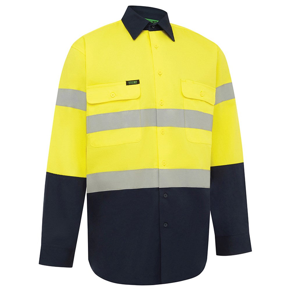Hi Vis 2 Tone Regular Weight Taped Shirt - 3 Colour Options in Various Sizes