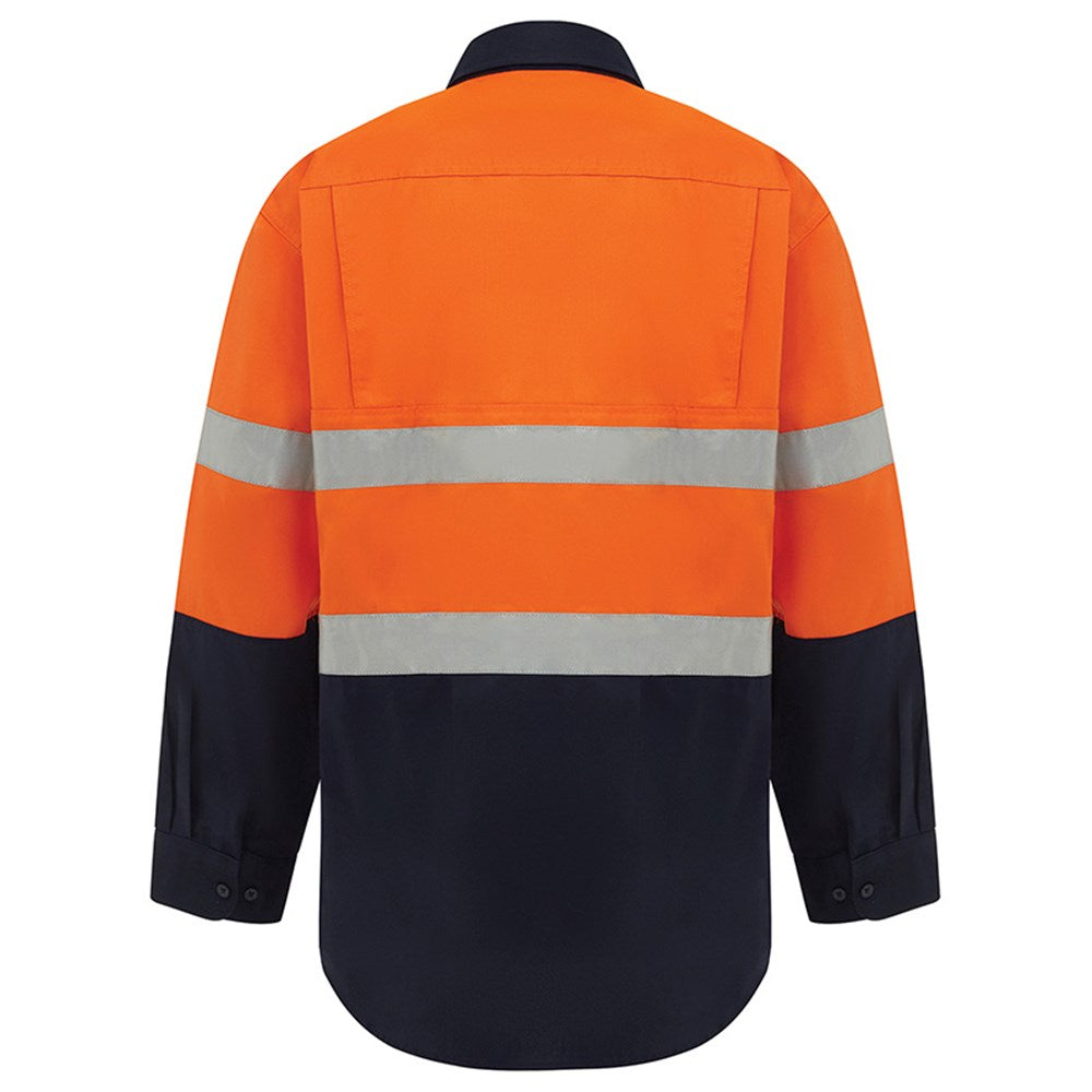 Hi Vis 2 Tone Closed Front Lightweight Taped Shirt - 2 Colour Options in Various Sizes