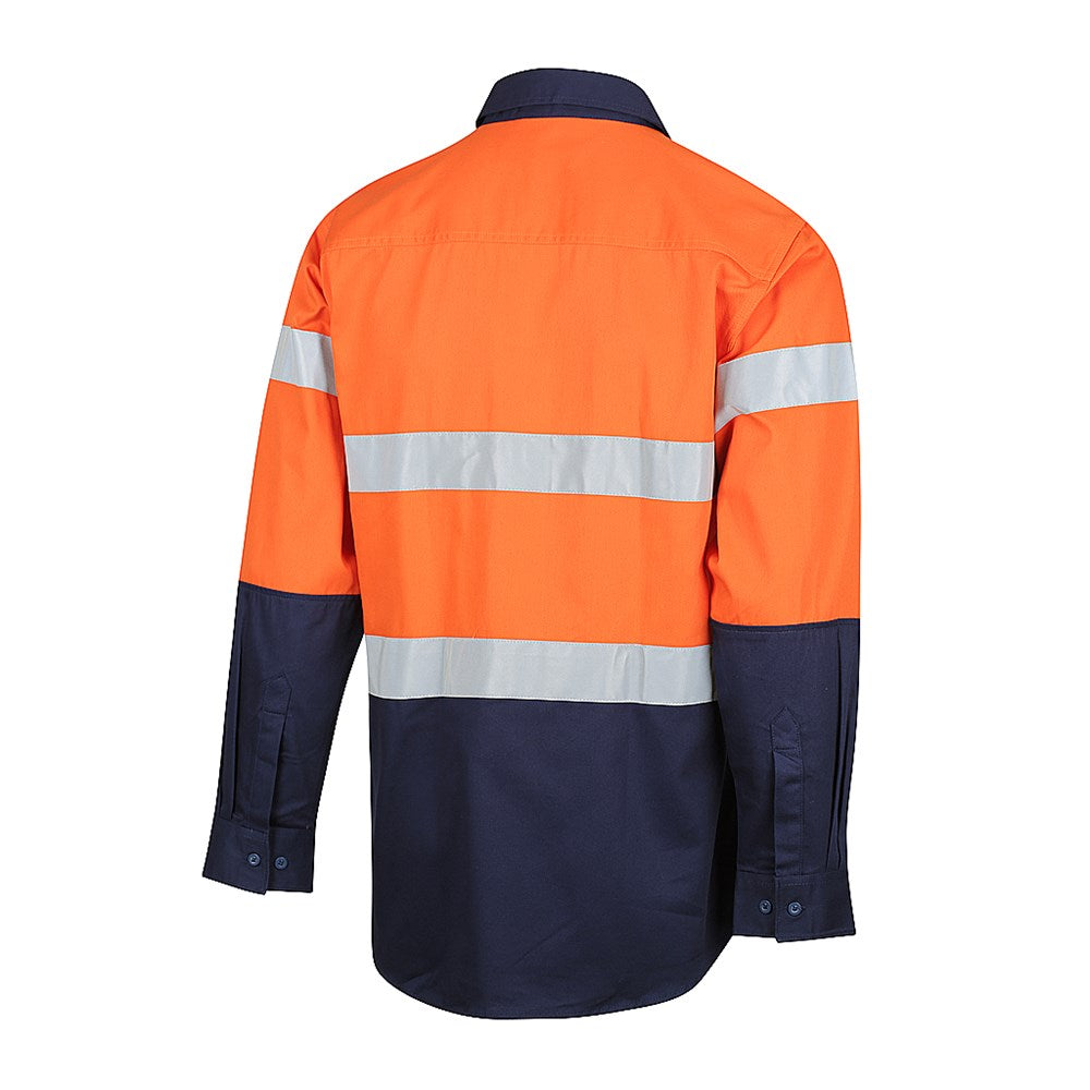 Hi Vis 2 Tone Closed Front Regular Weight Taped Shirt - 3 Colour Options in Various Sizes