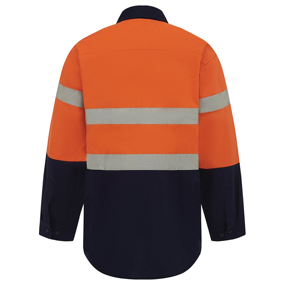 Hi Vis 2 Tone Closed Front Regular Weight Taped Shirt - 3 Colour Options in Various Sizes