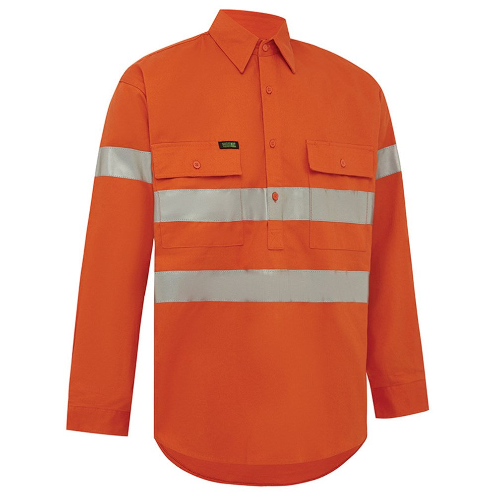 Hi Vis 2 Tone Closed Front Regular Weight Taped Shirt - 3 Colour Options in Various Sizes
