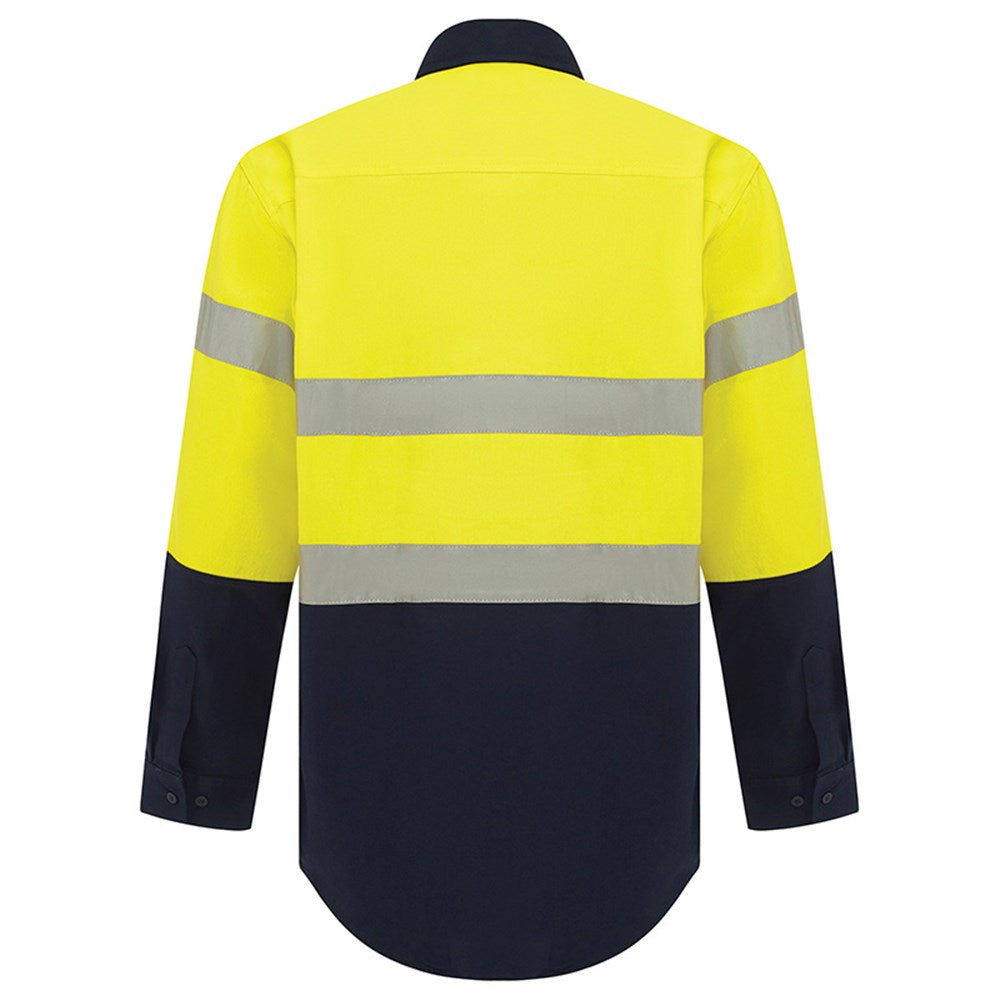 Hi Vis 2 Tone Closed Front Regular Weight Taped Shirt - 3 Colour Options in Various Sizes