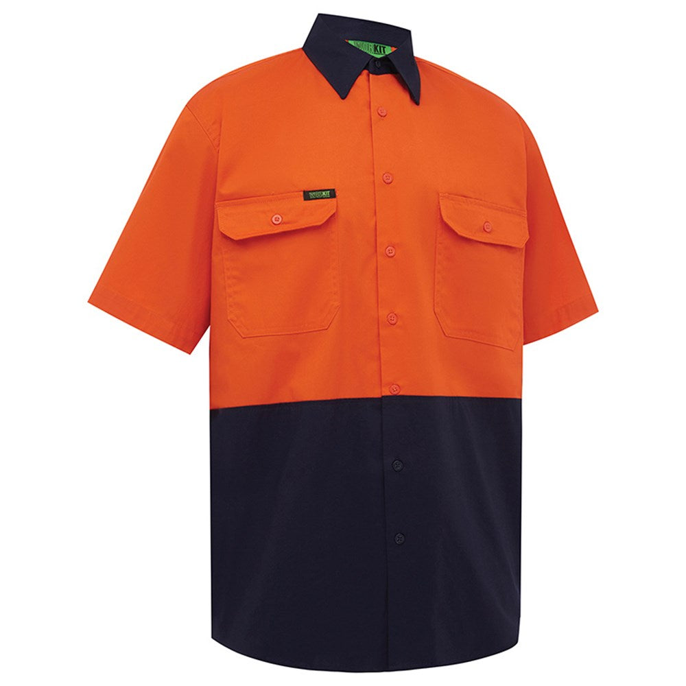 Hi Vis 2 Tone Lightweight Short Sleeve Shirt - 2 Colour Options in Various Sizes