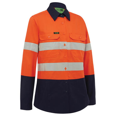 Womens Hi Vis 2 Tone Lightweight Taped Shirt