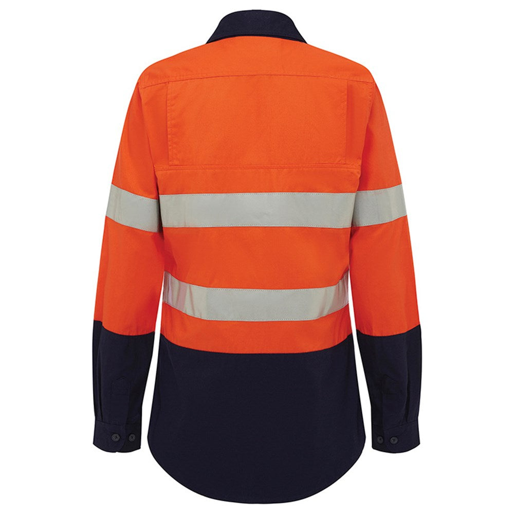 Womens Hi Vis 2 Tone Lightweight Taped Shirt