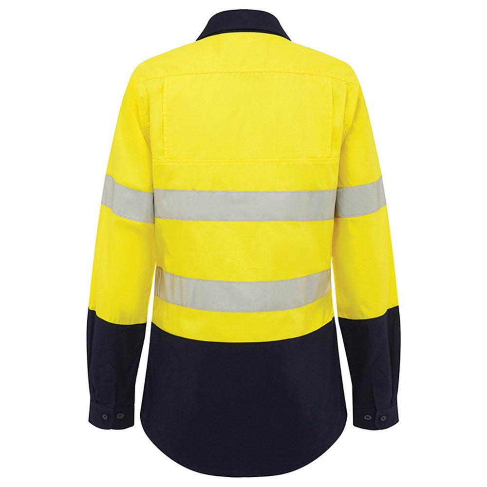 Womens Hi Vis 2 Tone Lightweight Taped Shirt
