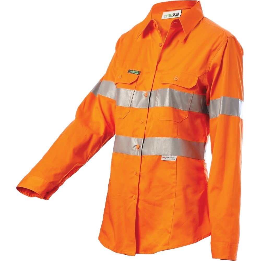Womens Hi Vis 2 Tone Lightweight Taped Shirt