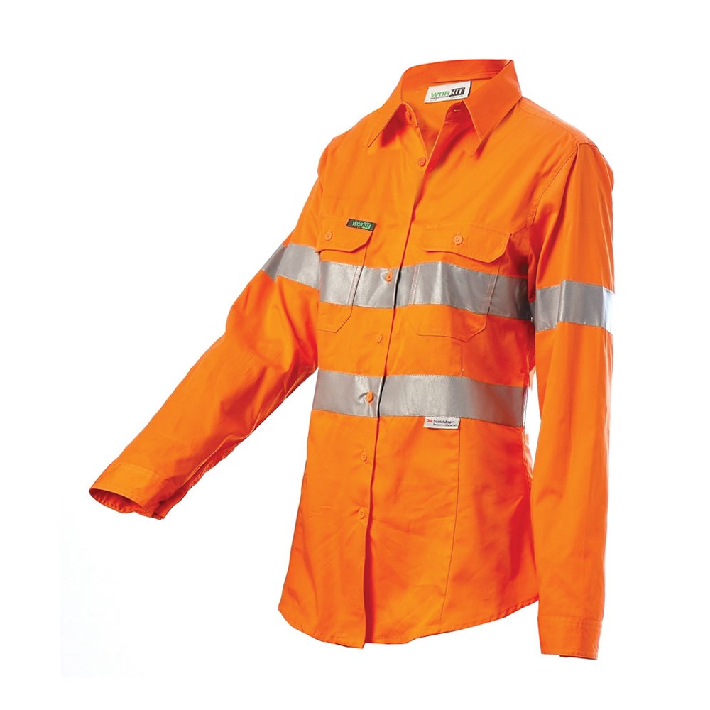 Hi-Vis Womens Lightweight Taped Shirt - size 12