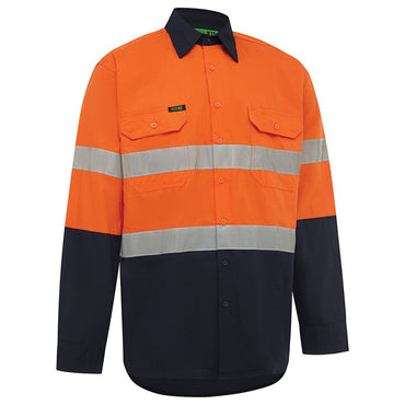 Hi Vis 2 Tone Lightweight Ripstop Breathable Taped Shirt - 3 Colour Options in Various Sizes