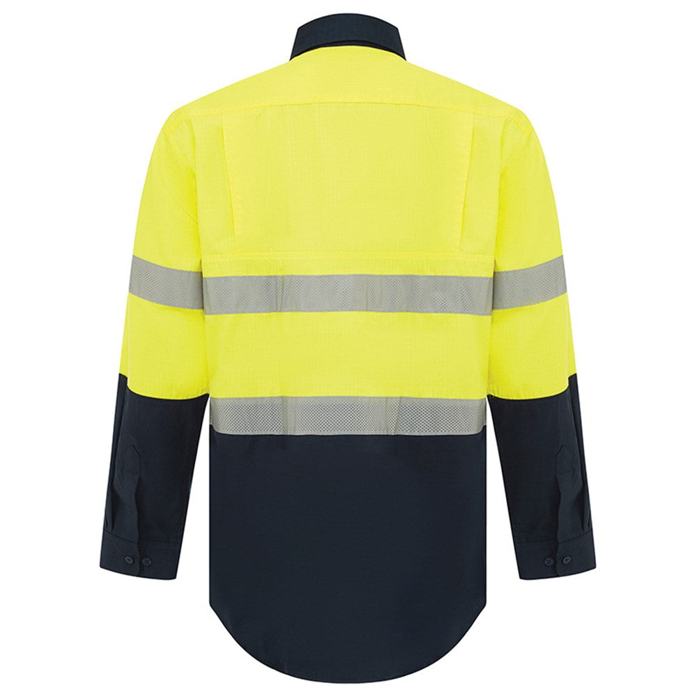 Hi Vis 2 Tone Lightweight Ripstop Breathable Taped Shirt - 3 Colour Options in Various Sizes