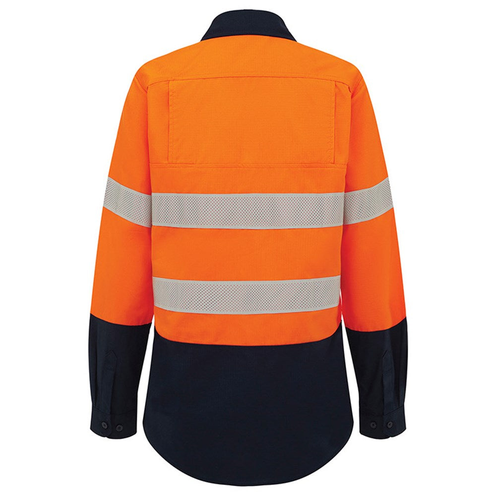Womens Hi Vis Lightweight Ripstop Breathable Taped Shirt - 3 Colour Options in Various Sizes