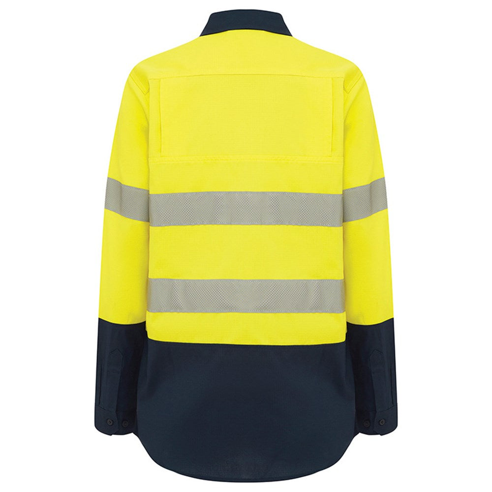 Womens Hi Vis Lightweight Ripstop Breathable Taped Shirt - 3 Colour Options in Various Sizes