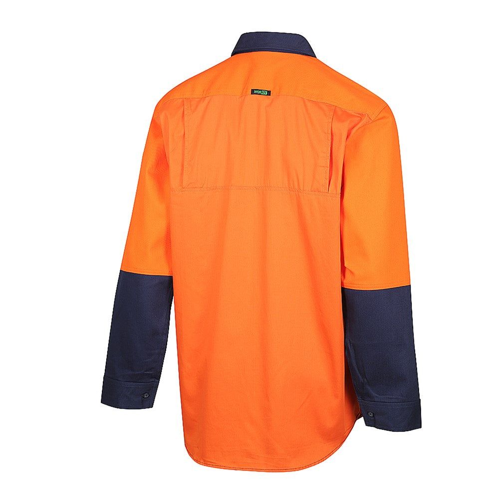 Hi Vis 2 Tone Closed Front Dual Weight Welders Shirt - 2 Colour Options in Various Sizes