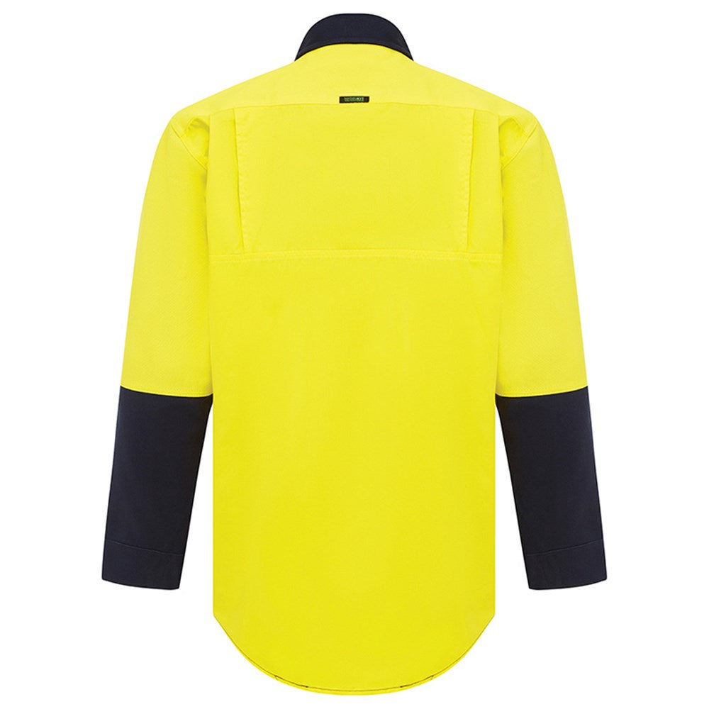 Hi Vis 2 Tone Closed Front Dual Weight Welders Shirt - 2 Colour Options in Various Sizes