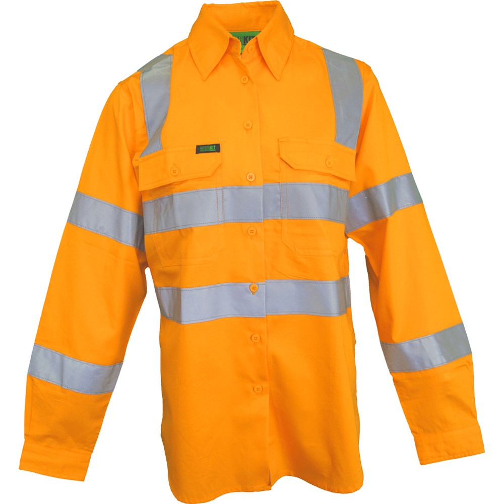 Hi-Vis Womens Lightweight VIC Rail Taped Shirt - Various Sizes