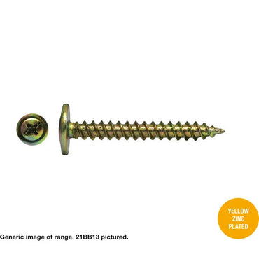 Macsim Button Head Stitching Screws Yellow Zinc - gauge x length x box quantity