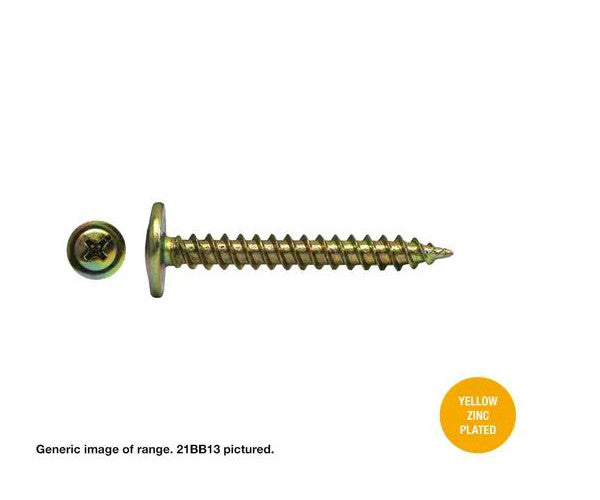 Macsim Button Head Stitching Screws Yellow Zinc Plated - Various Sizes and Quantities