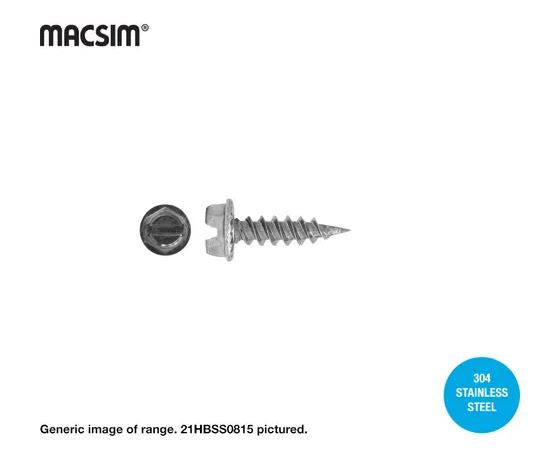 Hex Head Stitching Screws 8g x Length - Box of 1000 Various Material Options