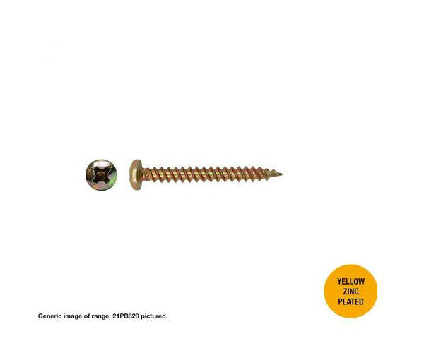 Macsim Pan Head Drywall Screws Yellow Zinc Plated - Various Size and Quantities