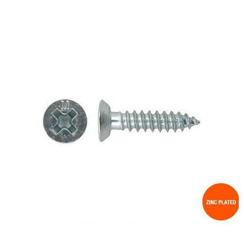 Macsim Countersunk UNDERCUT Self Tapping Screws (Phillips Drive) Zinc Plated - Box of 1000 - Various Sizes