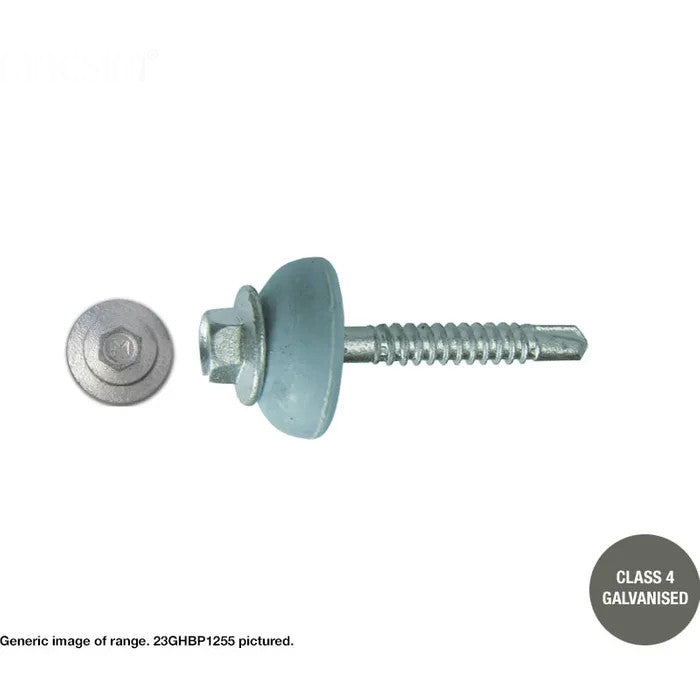 Hex Washer Face Self Drilling Screws Galvanised Neoprene Washer - Various Sizes