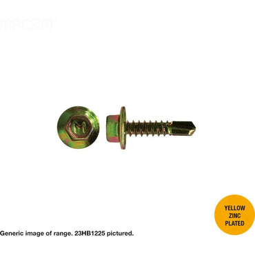 Builders Mate Value Range: Hex Washer Face Self Drilling Screws Zinc - gauge x length - Box of 1000
