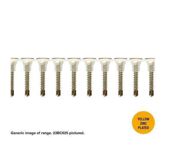 Macsim Collated Bugle Head Self Drilling Screws Yellow Zinc Plated - Box of 1000 - Various Sizes