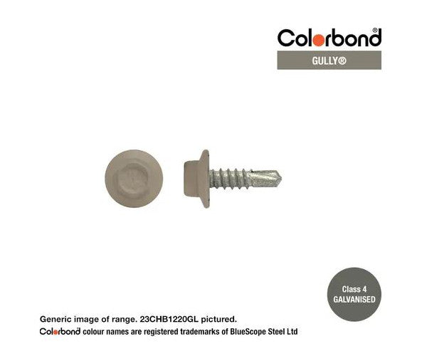 Macsim Hex Washer Face Self Drilling Galvanised PAINTED HEAD Screws - Box of 1000 - Various Sizes and Colours