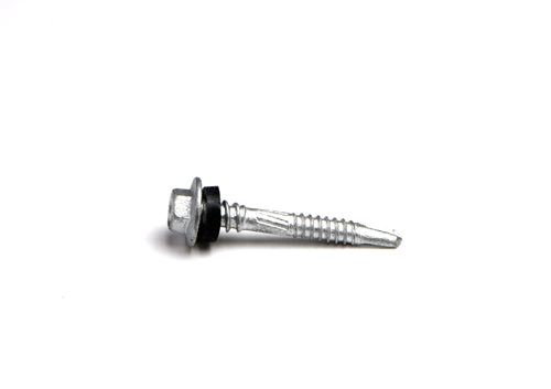 Self Drilling Galvanised Hex Washer Face Head Double Grip 12g x Length + Neorene Washer