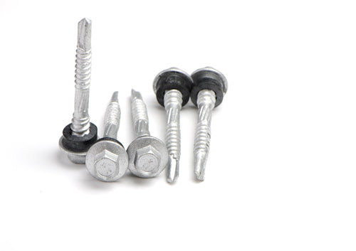 Self Drilling Galvanised Hex Washer Face Head Double Grip 12g x Length + Neorene Washer