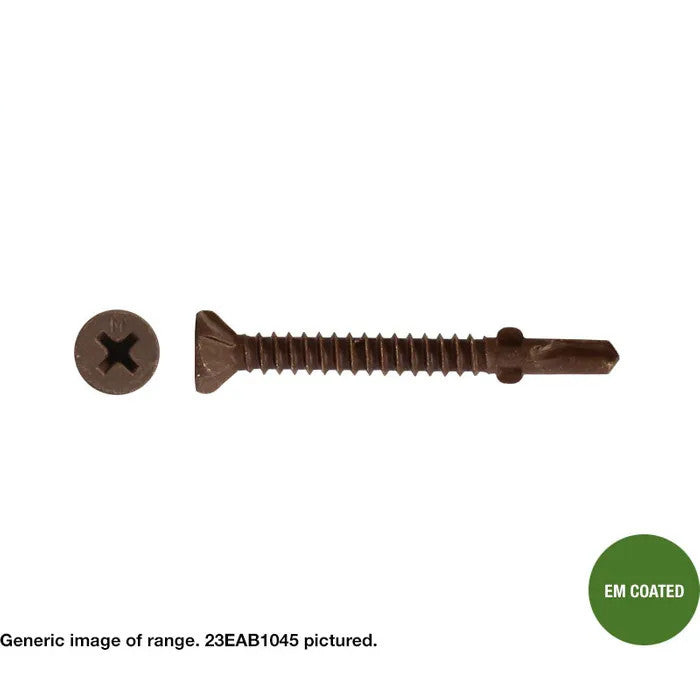 Macsim Self Drilling Wing-Tip Decking Screws (Square Drive) EM Coated - 10G x 45mm - 2 Pack Sizes