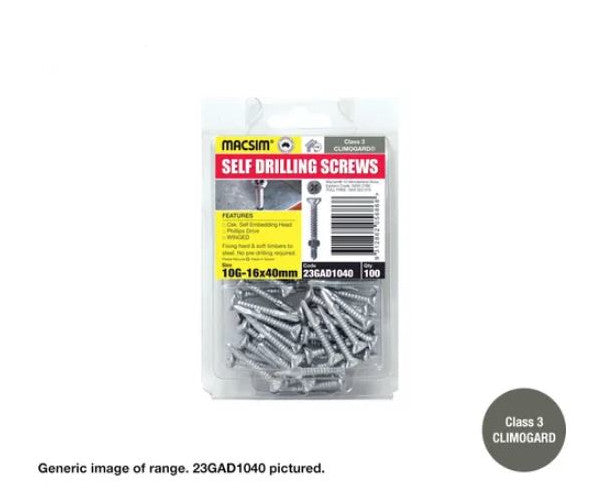 Macsim Self Drilling Wing-Tip Decking Screws Galvanised - Various Sizes, Drive and Quantities