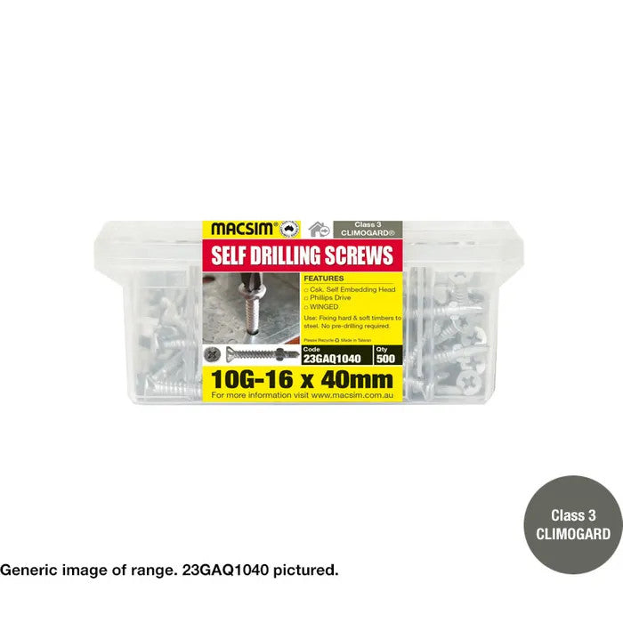 Macsim Self Drilling Wing-Tip Decking Screws Galvanised - Various Sizes, Drive and Quantities