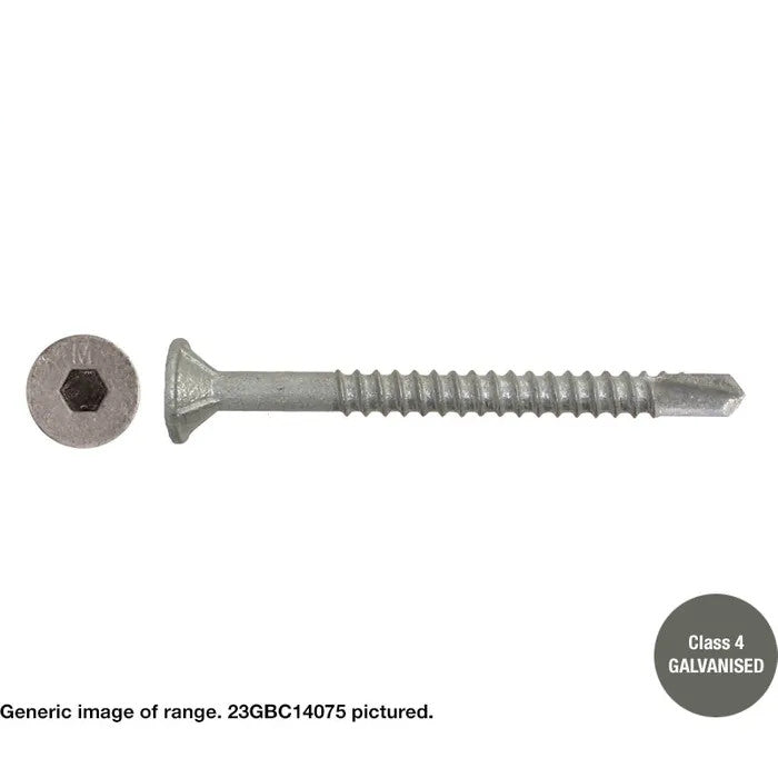 Macsim Self-Drilling Batten Screws (Hex Drive) Galvanised - Various Sizes and Quantities