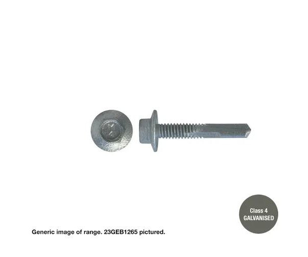 Macsim Hex Washer Face Self Drilling EXTENDED POINT Screws Galvanised - Various Sizes and Quantities with Neoprene Washer Option