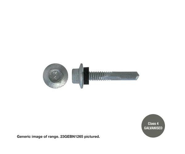 Macsim Hex Washer Face Self Drilling EXTENDED POINT Screws Galvanised - Various Sizes and Quantities with Neoprene Washer Option