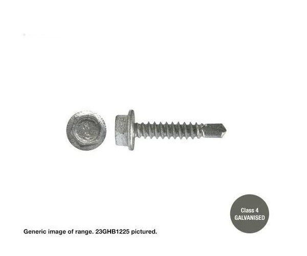 Macsim Hex Washer Face Self Drilling Galvanised PAINTED HEAD Screws - Box of 1000 - Various Sizes and Colours