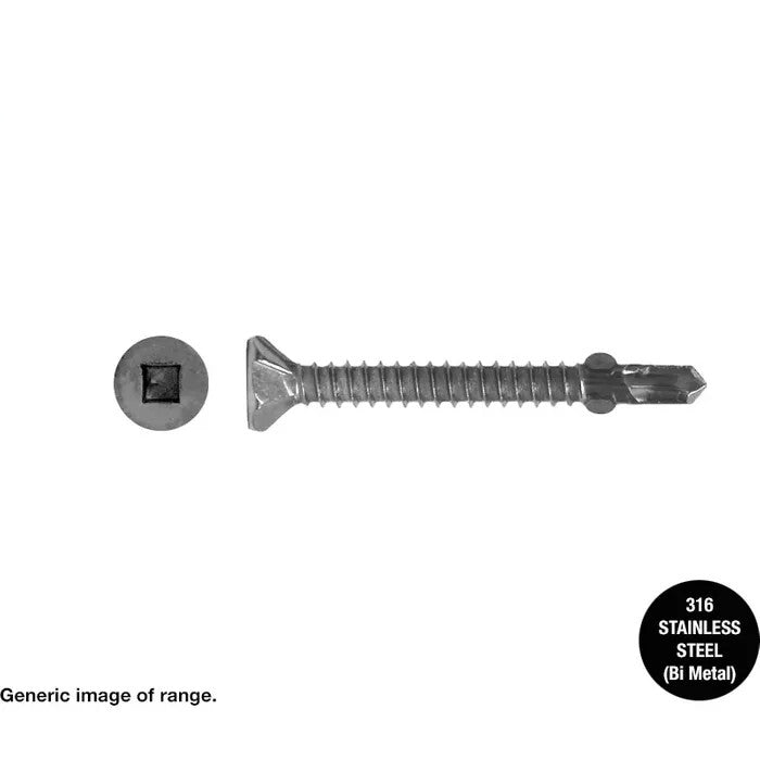 Prolnx Self Drilling Wing Tip Square Drive Screws Box of 1000 - Various Sizes & Materials