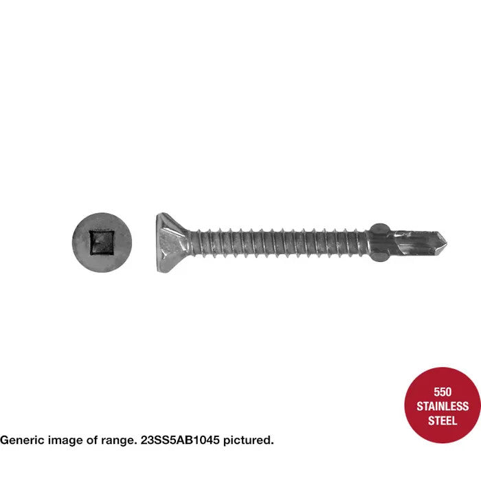 Macsim Self Drilling Wing-Tip Decking Screws (Square Drive) Bi-Metal & 550 Grade Stainless Steel Options - 10G x 45mm