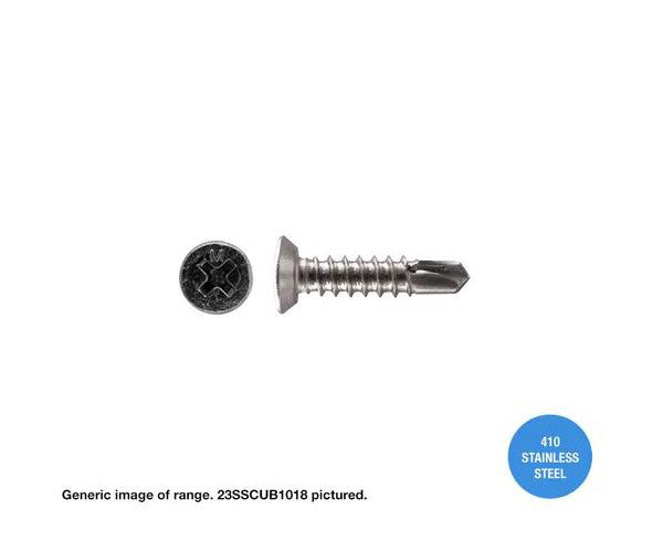 Macsim Countersunk UNDER CUT Self Drilling Screws 410 Grade Stainless Steel - Box of 1000 - Various Sizes