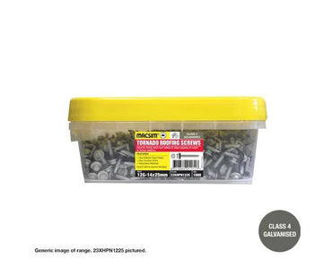 Self Drilling Galvanised Tornado Roofing Neoprene Washer Screw 12g x Length and Quantity - Painted Head Options