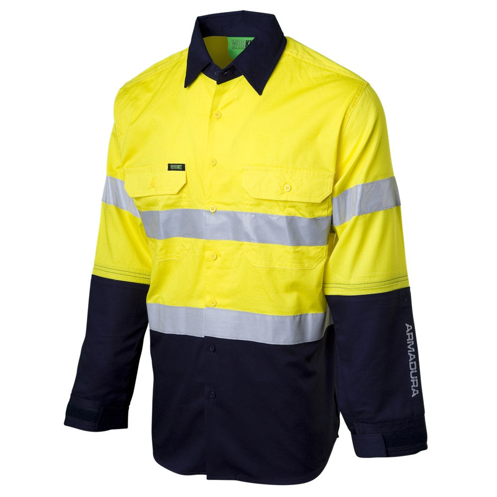 Hi Vis Armadura Cut Protection Long Sleeve Taped Shirt - 2 Colour Options in Various Sizes