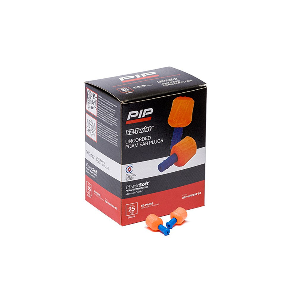 Powersoft Mega T-Fit and Ez-Twist EarPlugs Corded and Uncorded - Various Pack Quantities