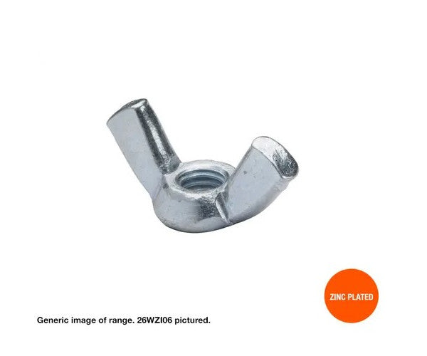 Wing Nuts Zinc Plated Box of 100 in Various Metric Sizes