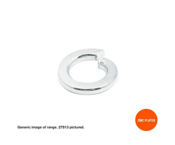 Spring Washer Zinc Imperial Sizes - Box of 100